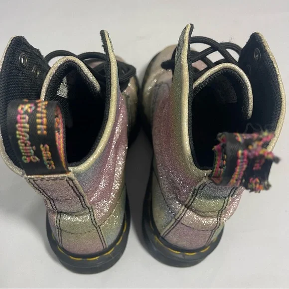 Dr. Martens | Pascal Rainbow Glitter Shimmer boots womens size 7 - Picture 5 of 10